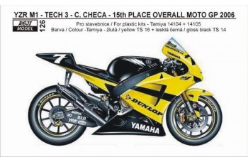 Decal – Yamaha YZR M1 2006 „TECH 3“  # 7 Checa